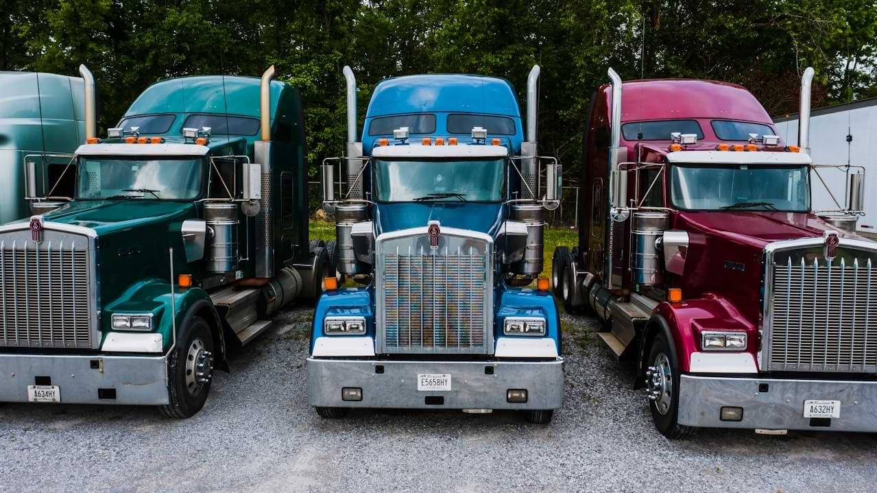 A fleet of trucks